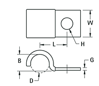 Insulated Steel Half Clamp - Schematic Diagram