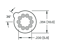Sockets for T0-5 & TO-100 (4594) - Schematic Diagram