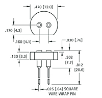 Mini Halogen Lamp Socket (4596)- Schematic Diagram