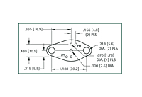 Bottom View Mounting Detail for TO-3 Socket for PC Boards