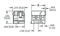 Pluggable with Pin Strips PC Terminal Block (8722) - Schematic Diagram