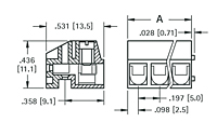 Pluggable with Pin Strips PC Terminal Block (8725) - Schematic Diagram