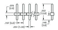 Pluggable with Pin Strips PC Terminal Block (8727) - Schematic Diagram