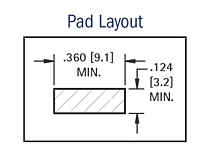 Pad Layout - Surface Mount Battery Clips & Contacts (50)