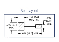 Pad Layout - Surface Mount Battery Clips & Contacts (55)