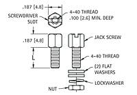 Slotted Jack Screws - Schematic Diagram