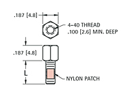 Jack Screws with Nylon Patch - Schematic Diagram
