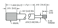 Straight Knurl Turnable Jack Screw - Schematic Diagram