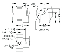 Rugged Steel Battery Clips (87) - Schematic Diagram