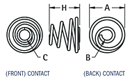 Schematic Diagram - Battery Spring Contacts