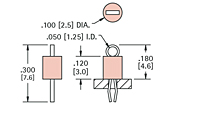 Color Keyed Thru Hole Mount (THM) Test Point (1688) - Schematic Diagram