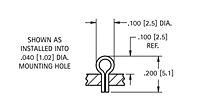 Color Keyed Thru Hole Mount (THM) Test Point (5021) - Schematic Diagram