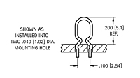 Color Keyed Thru Hole Mount (THM) Test Point (5025) - Schematic Diagram