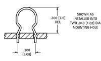 Color Keyed Thru Hole Mount (THM) Test Point (5026) - Schematic Diagram