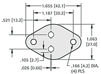 Transistor Insulator for TO-3 Case (4667) - Schematic Diagram