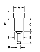 High Temperature PTFE Insulated Test Point Jack (11001) - Schematic Diagram