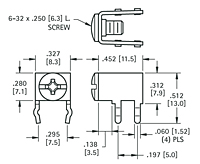 Horizontal Type PC Screw Terminal (7779) - Schematic Diagram