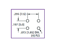 Mounting Diagram for Horizontal Type PC Screw Terminal