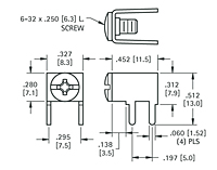 Horizontal Type PC Screw Terminal (7781) - Schematic Diagram