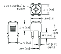 Vertical Type PC Screw Terminal (7780) - Schematic Diagram