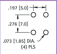 Mounting Diagram for Vertical Type PC Screw Terminal