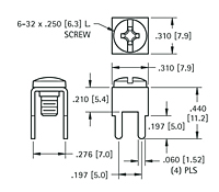 Vertical Type PC Screw Terminal (7782) - Schematic Diagram
