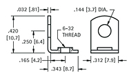Threaded Mounting Brackets (614) - Schematic Diagram