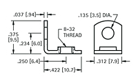 Threaded Mounting Brackets (611) - Schematic Diagram