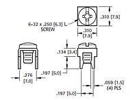 Low Profile Vertical Type PC Screw Terminal (7785) - Schematic Diagram