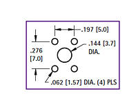 Mounting Diagram - Low Profile Vertical Type PC Screw Terminal (7785)