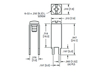 Schematic Diagram for Extended Vertical Type PC Screw Terminal
