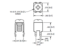 Schematic Diagram for Heavy Duty Vertical PC Screw Terminal