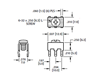 Schematic Diagram for 30 Ampere (A) Vertical Type PC Screw Terminal