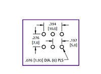 Mounting Diagram for 30 Ampere (A) Vertical Type PC Screw Terminal