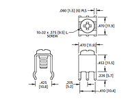 Schematic Diagram for 30 Ampere (A) Heavy Duty Vertical Type PC Screw Terminal