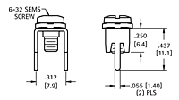 15 Ampere (A) Current Type Sems Screw Terminal (2190-A) - Schematic Diagram