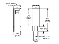 15 Ampere (A) Current Type Sems Screw Terminal (2191-A) - Schematic Diagram