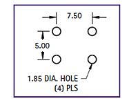 Mounting Diagram for Horizontal Type Metric PC Screw Terminal