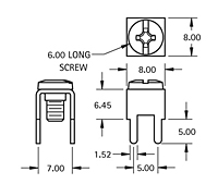 Vertical Type Metric PC Screw Terminal (7770) - Schematic Diagram