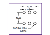 Mounting Diagram for 30 Ampere (A) Current M5 Type Vertical Metric PC Screw Terminal