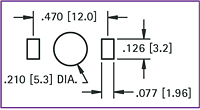 Mounting Diagram for 8-32 Type Low Profile Screw Terminal