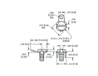 Solder Tab Screw Terminal (1232) - Schematic Diagram