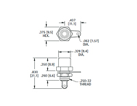 Hex Base Panel Mount Phono Jack - Schematic Diagram