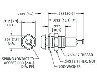 Metal-Clad Tip Jack (MIL) - Schematic Diagram