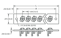 Heavy Duty Binding Post Strips - Schematic Diagram