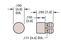 Standard Height Round Caps (8650) - Schematic Diagram