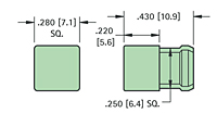 Standard Height Square Caps (8680) - Schematic Diagram