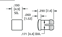 Low Profile Square Caps (8674) - Schematic Diagram