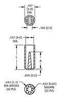 "Self-Aligning" Mount for Bi-Lead T-1 3/4 - Schematic Diagram