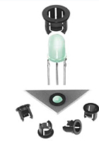 "Snap-In" T-1 and T-1 3/4 LED Holders
